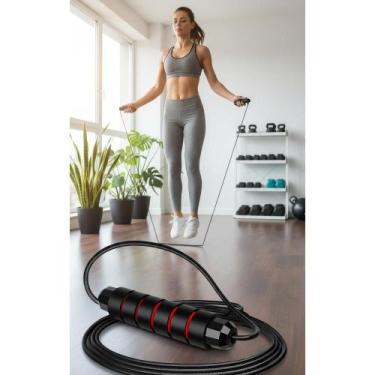 Imagem de 2x Corda de Pular Profissional Rolamento Duplo Exercício Funcional Fit