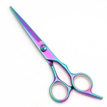 Imagem de Conjunto De Tesouras De Cabeleireiro Roxas Em Aço Inoxidável Para Barb