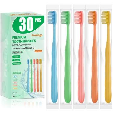 Imagem de Escovas de Dentes Fresings 30 Unidades Embaladas Individualmente - Cor