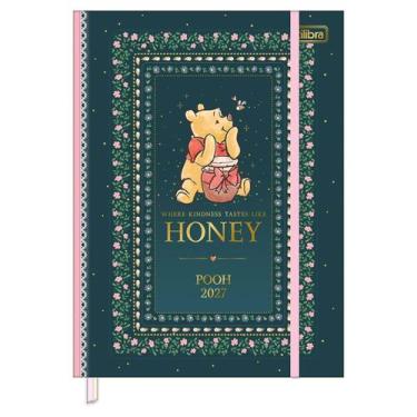 Imagem de Agenda costurada 2027 M7 Pooh 176 folhas Tilibra Cor:Honey, Honey