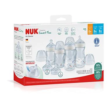 Imagem de NUK Kit Starter Mamadeiras E Bicos Anticólica Essence Smart Flow 150 E 270Ml - Branco