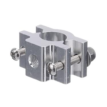 Imagem de Attwood Base de montagem de suporte de haste 5074-3 – Base de trilho de fixação, serve para trilho redondo de até 2,2 cm de diâmetro, alumínio extrudado, prata, tamanho único