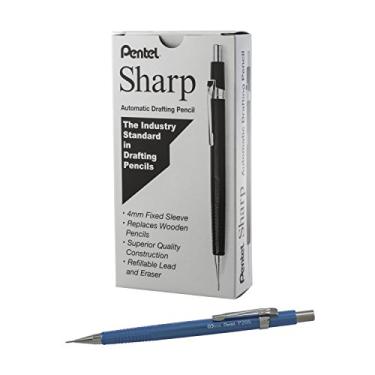 Imagem de Pentel Lapiseira afiada, (0,5 mm), corpo azul metálico, caixa com 12 lápis (P205MC)