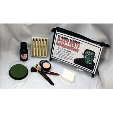 Imagem de Frankenstein Kit de maquiagem Monster da Bloody Mary – Decoração de fantasia de Halloween com efeitos especiais – Maquiagem de base profissional, sangue FX, 5 gizes de cera, pó de