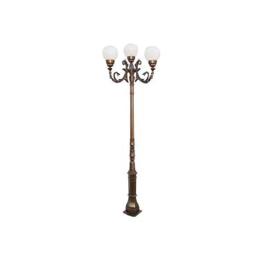 Imagem de Poste Paris Menor P/ Jardim de Alumínio 03 Globo 2,51m