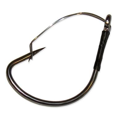 Imagem de Harmony Fishing - Ganchos Wacky Weedless WG da série Razor (Tamanho 1, pacote com 10) - Os melhores ganchos de pesca para robalo para o equipamento maluco e Neko Rig