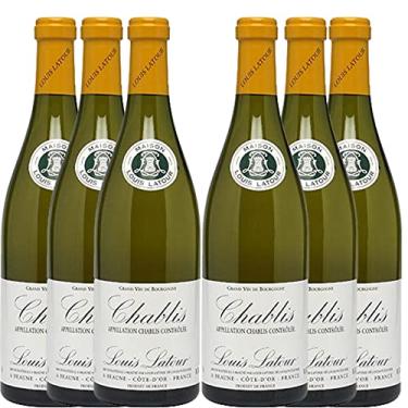 Imagem de Kit 6 Vinho Branco Francês Louis Latour Chablis 2020 Côte D'or