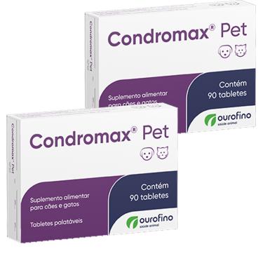 Imagem de 2 x Condromax 90 Tabletes Suplemento Alimentar Cães e Gatos Petshop - Ourofino Pet