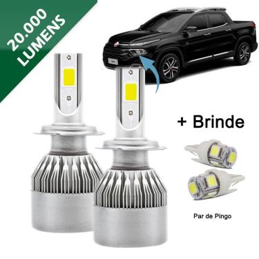 Imagem de Kit Lâmpada Super Led Toro 2016 a 2020 Farol Baixo H7 20000 Lumens