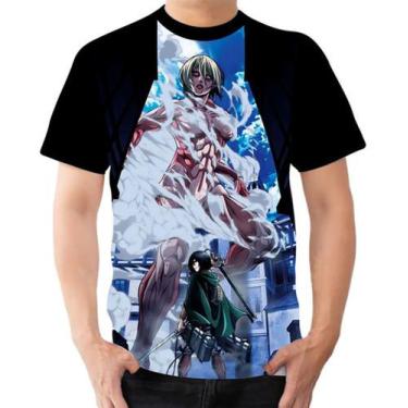 Imagem de Camiseta Camisa Personalizada Mikasa E Titan Fêmea Aot - Dias No Estil
