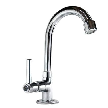 Imagem de Torneira Para Banheiro Lavatório Mesa Bica Alta Giratória 1/4 De Volta C70