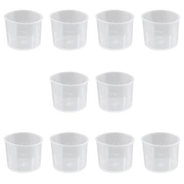 Imagem de Bettomshin 20 peças de copo medidor de 15 ml copo de plástico graduado copos de mistura transparentes para líquidos de cozinha de laboratório
