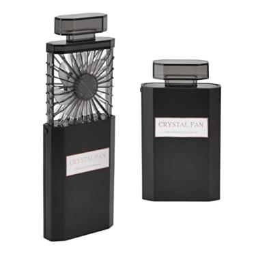 Imagem de YOUTHINK Ventilador de mão, ventilador de mesa ajustável com 3 engrenagens design portátil de puxar ventilador elétrico de resfriamento ventilador feminino pequeno para viagem, escritório, sala doméstica (preto)