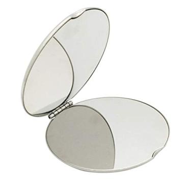 Imagem de 1 Unidade Espelho De Maquiagem Espelho Cosmético De Mão Espelho Compacto Com Luz Espelho De Mesa Dupla Face Espelho Para Aço Inoxidável 304 Viagem Não Está Quebrado Branco Metal