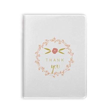 Imagem de Caderno com estampa de arte abstrata Thank Abstract Plants capa de goma Diário capa macia