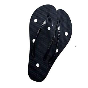 Imagem de Sandália Magnética Infravermelho Bio Quântica Tira Dor Luxo - Sunrio (37/38, Preto)