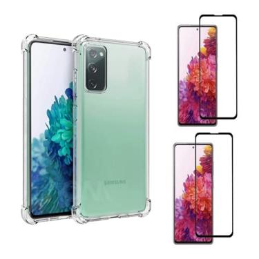Imagem de Capa Capinha Anti Impacto Silicone Compatível Samsung Galaxy S20 FE + 2 Películas 3d 9d