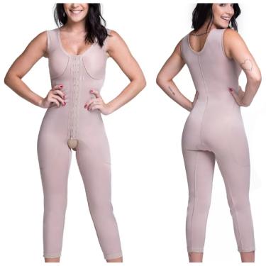 Imagem de Cinta Pós Cirúrgica Longa Macaquinho Abdominoplastia Lipoaspiração Abdômen Pernas Alta Compressão Biobela 1633