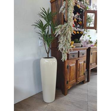 Imagem de Vaso Fibra De Vidro Vitrificado Estilo Vietnamita 76x29cm (Bege)