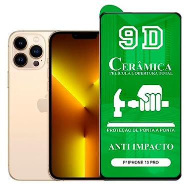 Imagem de Película iPhone 13 Pro - 9D Cerâmica Protetora Resistente Anti Impacto Queda Choque Shock Flexível Nano Gel Compatível 3D 5D 100D