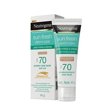 Imagem de Neutrogena Sun Fresh Protetor Solar Facial Para Pele Oleosa Derm Care Pele Morena FPS 70,40g
