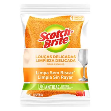 Imagem de Scotch-Brite, 3M, Esponja para Louças Delicadas, 01 Unidade - Laranja