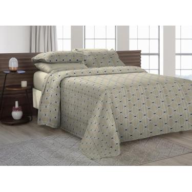 Imagem de Cobre Leito Casal Padrão Com Fronhas Piquet Algodão 3 Peças