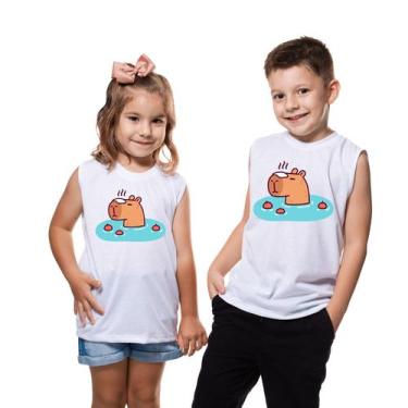 Imagem de Camiseta Infantil Capivara Capybara Capyvara Animal Estimação - Retha
