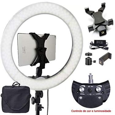 Imagem de Iluminador Ring Light Led - 48cm 80W - Tablet DSLR Celular