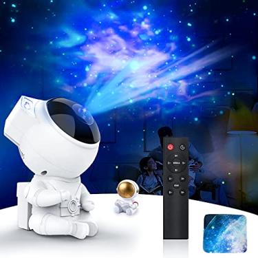 Imagem de Projetor estrela astronauta lâmpada, FateFan Galaxy Night Light Starry Nebula Cosmo Astro projetor com mini astronauta e controle remoto, lâmpada de espaço de projeção Stargazer para
