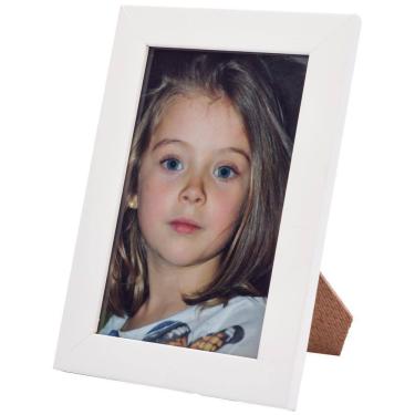 Imagem de Porta Retrato Branco-Neve C/Vidro 15X21 Madeira Laqueada