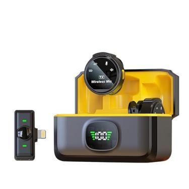 Imagem de Microfone de lapela sem fio para Android Type-c, microfone de lapela com sucção magnética oculta profissional, volume ajustável, com estojo de carregamento, redução de ruído inteligente