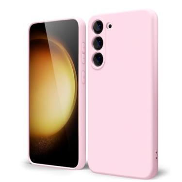 Imagem de oakxco Capa para celular Samsung Galaxy S23 Plus de silicone líquido, linda e fina borracha macia TPU lisa capa de gel lisa para mulheres, meninas, estética, sólida fosca protetora e à prova de