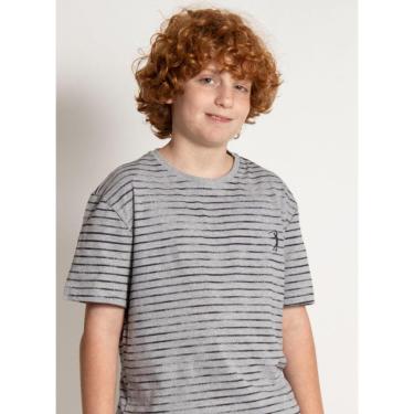 Imagem de Camiseta Aleatory Mini Print Kids Striped Masculina-Masculino