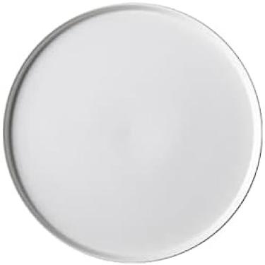 Imagem de Bandeja de servir cerâmica bandeja redonda adequada para café da manhã mesa de café cozinha lanches sala de jantar do hotel, branco, m