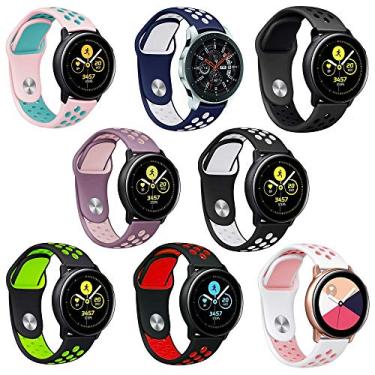 Imagem de Nandos-Store - Pulseiras NSmart compatíveis com Samsung Galaxy Watch 42mm / Active and Gear S2 (Kit 8 pulseiras)