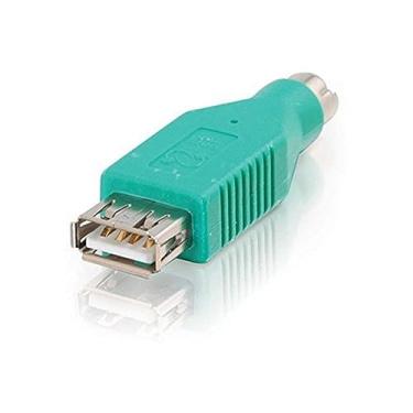Imagem de C2G Legrand Adaptador USB para PS/2, adaptador USB verde, adaptador de teclado e mouse, cabo adaptador, conector adaptador de PC, 1 unidade, C2G 35700