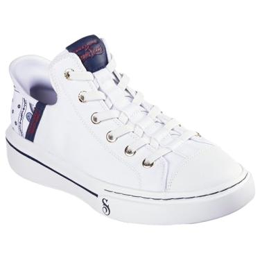 Imagem de Skechers Snoop Dogg:Snoop One-Og Tênis masculino de lona mãos livres sem cadarço, Branco/azul marinho/vermelho, 42