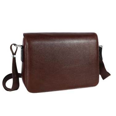 Imagem de Balidiya Bolsa transversal de couro genuíno para homens, bolsa de ombro, bolsa mensagei...