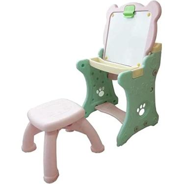 Imagem de Mesa Didática Infantil 2 em 1 com Banquinho e Lousa, Importway, Rosa, BW076RS