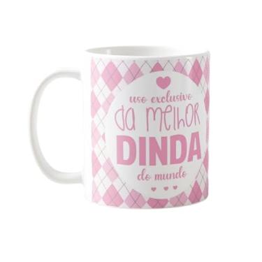 Imagem de Caneca Uso Exclusivo da Melhor Dinda do Mundo Tarefas Madrinha