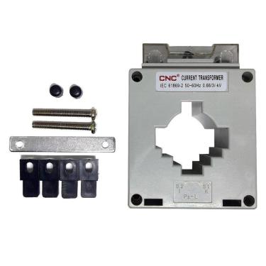 Imagem de Transformador de Corrente MSQ-40 300/5 CNC - 1 Volta, 99x75x42mm, 0,410kg, Classe 1/0.5, 50-60Hz, Cinza