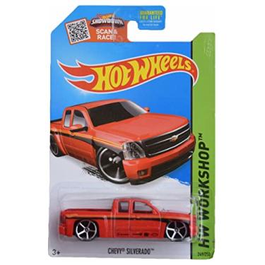 Imagem de Hot Wheels - Caminhão Chevy Silverado - Vermelho, Escala 1:64, 5x7x2 cm, Crianças