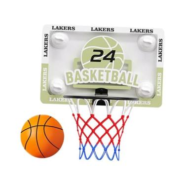 Imagem de rockible Cesta de basquete montada na parede dobrável resistente jogos de tabuleiro brinquedos ventosa para presentes ao ar livre porta esportes apartamentos, Pequeno