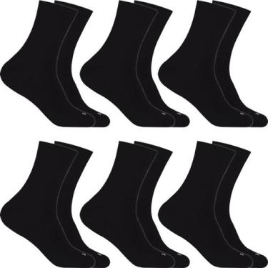 Imagem de Kit 6 Pares Meias Cano Médio Alto Sport Em Algodão Confortável Meia Sp