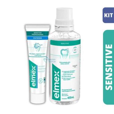 Imagem de Kit Elmex Sensitive Whitening Enxaguatório + Creme dental