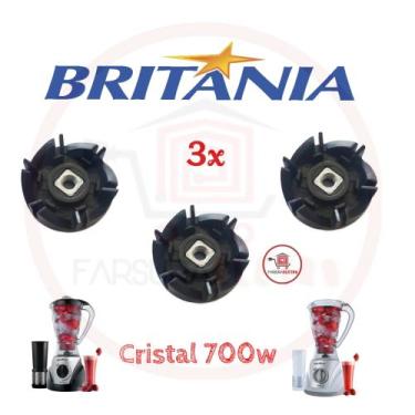 Imagem de Arraste do Copo 3 Peças Liquidificador Britania Cristal 700w