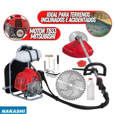Imagem de Roçadeira Nakashi C330-mbo à Gasolina 33cc 2t Profissional
