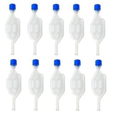 Imagem de Kit 15 Válvulas Airlock Tipo S com Anel Vedante Air Lock Para Fermenta