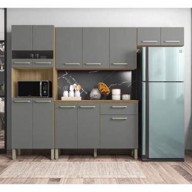 Imagem de Cozinha 12 Portas Balcão 1 Gaveta Versalhes - Kits Paraná